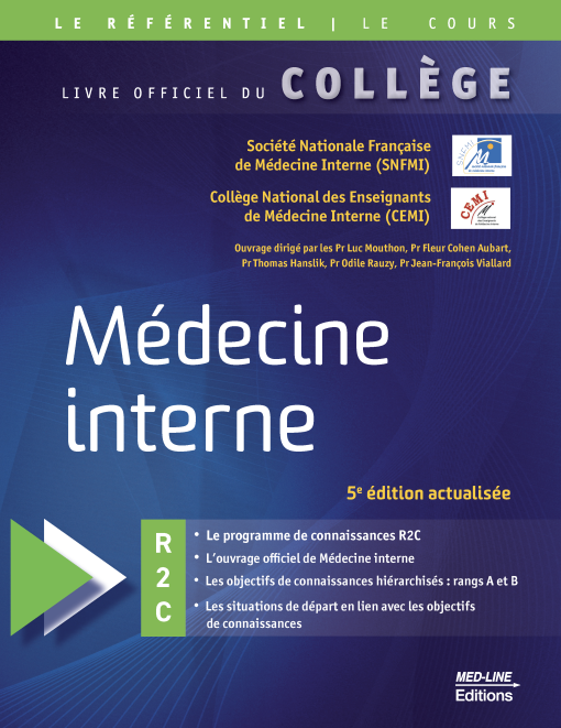 Couverture médecine interne 5e édition actualisée R2C - EDN